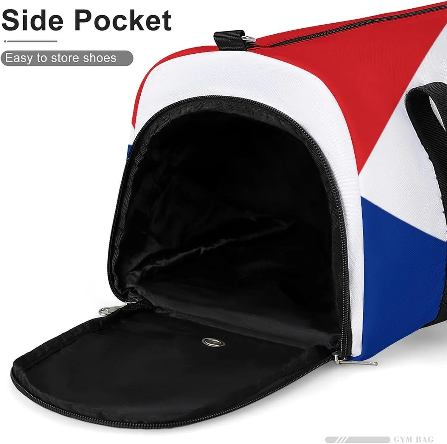 Saba Flag Gym Bag for Men Women with Shoe Compartment Waterproof Sports Travel
