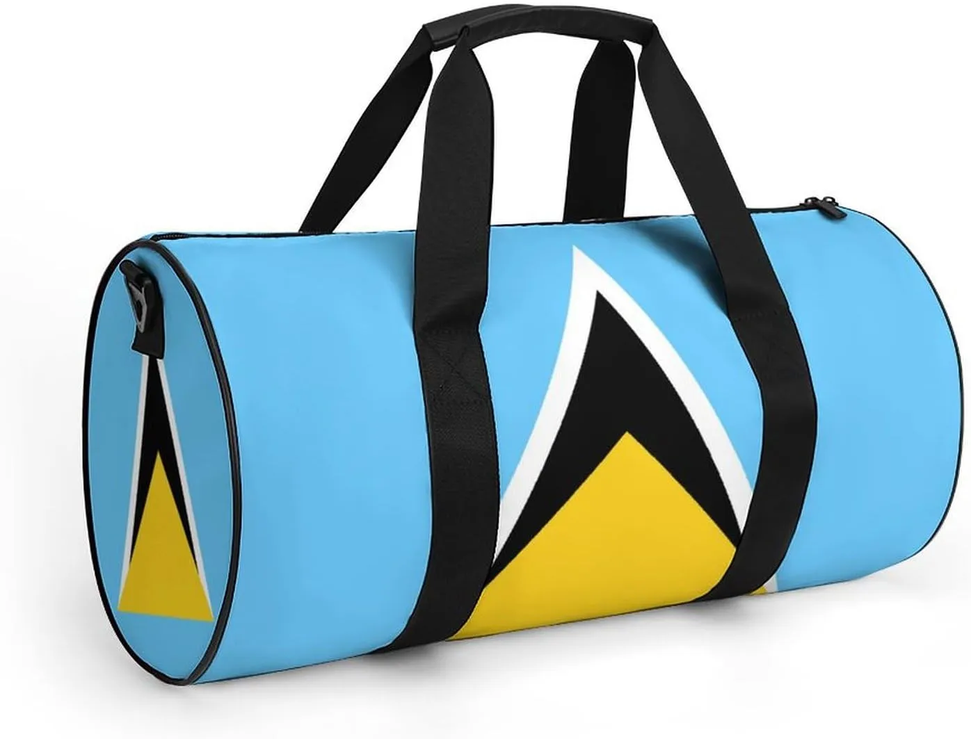 Saint Lucia Flag Large Capacity Gym Bag for Women Men with Wet Pocket Travel Duffel