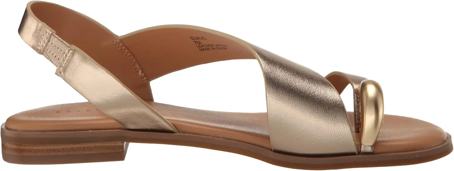 Sanctuary Women's Suave Ring Sandal-Open Toe Slip-On, Comfortable Cushioned Footbed, Stylish Casual Summer Footwear