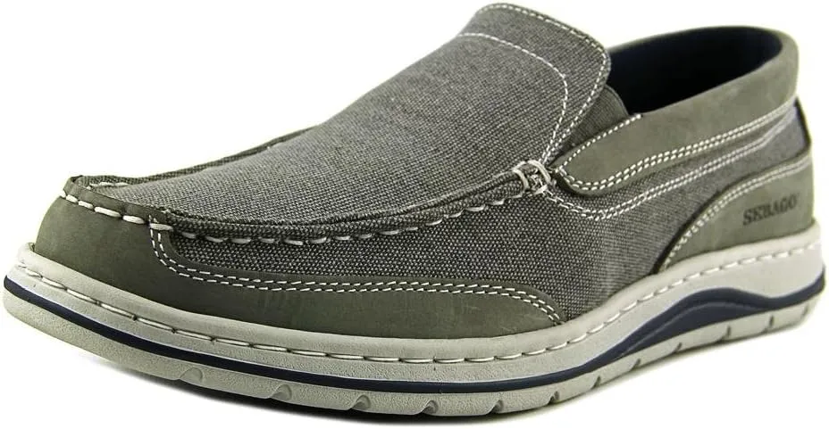 Sebago Men's Hartland Slip On (10.5 M in Grey Canvas/Nubuck)