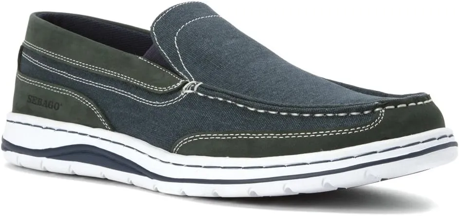 Sebago Men's Hartland Slip On (10.5 M in Navy Canvas/Nubuck)