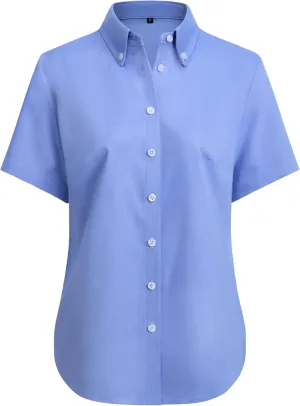 siliteelon Button Down Shirts Women Oxford Shirts Short Sleeve Cotton Wrinkle Free Dress Shirts Work Office Blouse
