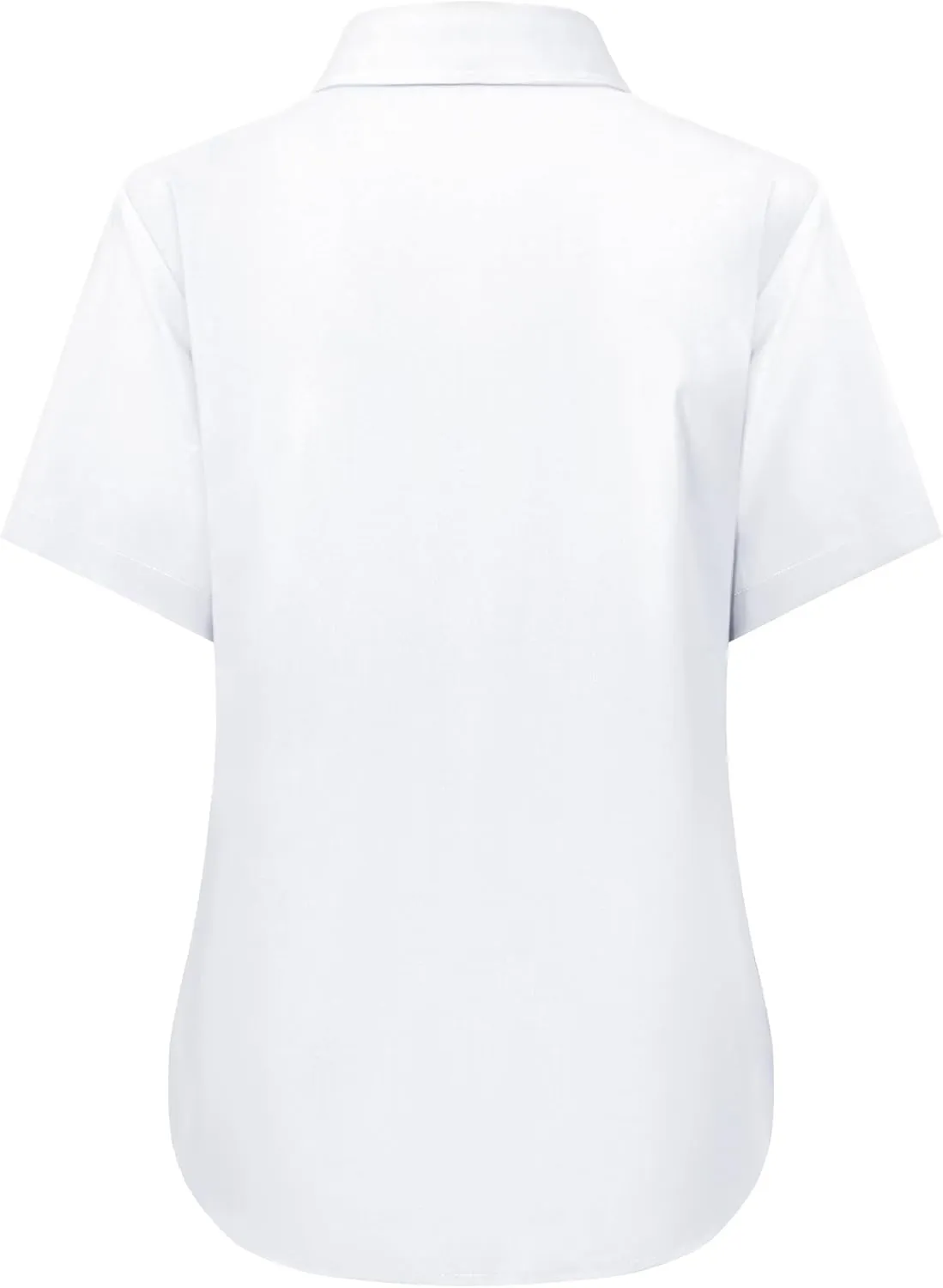 siliteelon Button Down Shirts Women Oxford Shirts Short Sleeve Cotton Wrinkle Free Dress Shirts Work Office Blouse