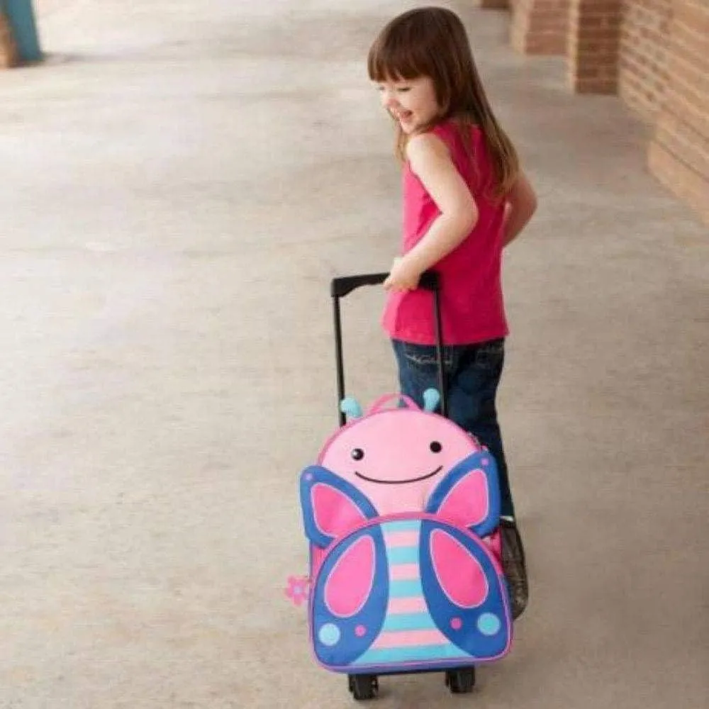Skip Hop Kids Luggage with Wheels, Zoo, Butterfly