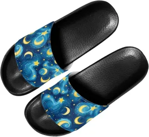 Slippers Sandals for Women EVA Flat Slides Anti-Slip House Shower Shoes Indoor Outdoor Open Toe Spa Pool Slides SizeUS 6-13.5