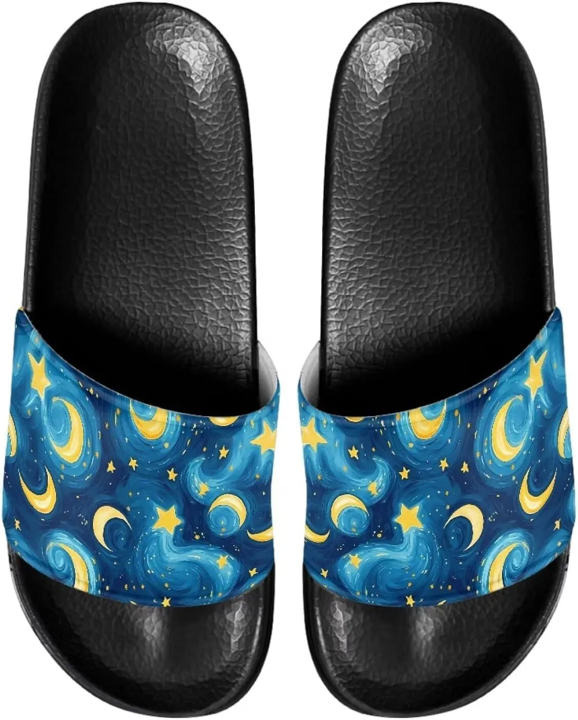 Slippers Sandals for Women EVA Flat Slides Anti-Slip House Shower Shoes Indoor Outdoor Open Toe Spa Pool Slides SizeUS 6-13.5