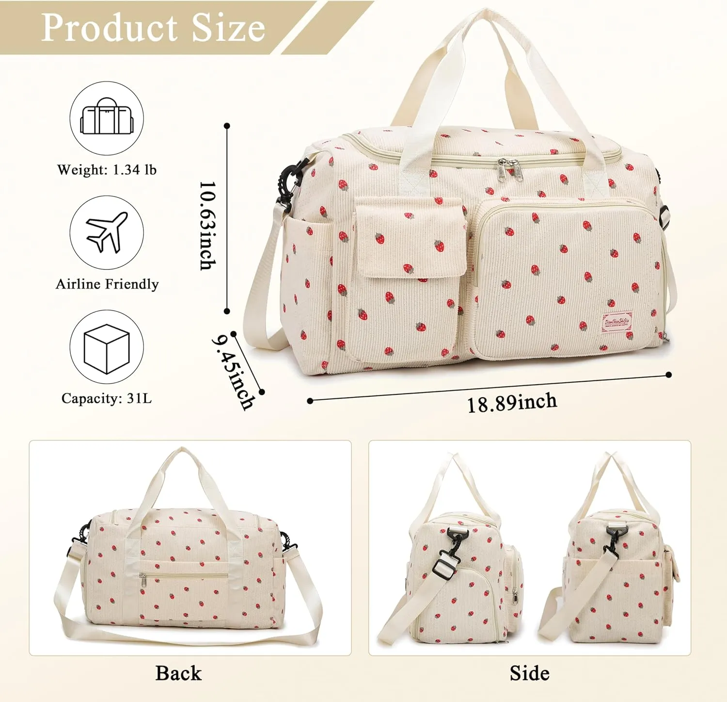 Small Gym Bags for Women, Travel Duffle Bag with Shoes Compartment, 4 in 1 Carry on Weekender Overnight Bag with Dry Wet Separated Pocket, Sport Gym Tote Bag for Yoga, Dance, Swimming, Workout, Ballet