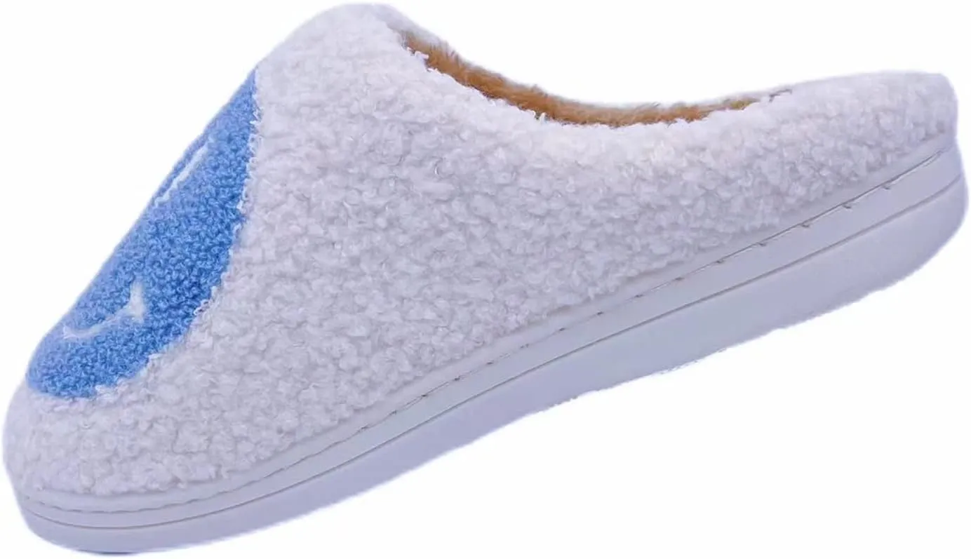 Smile Face Slippers Women Men Toddlers House Slippers for Kids Waterproof Sole Fuzzy Slide Boys Girls Slip-on Shoes for Women