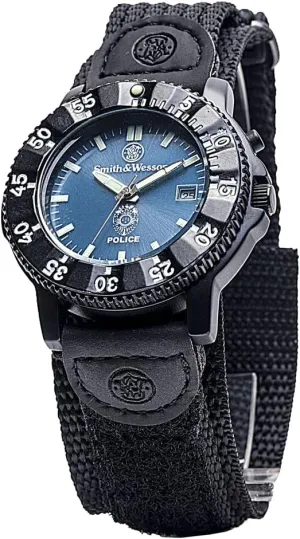 Smith & Wesson Men's Police Watch, 3ATM, Japanese Movement, Stainless Steel, Back Glow, Water Resistant, Tactical Watch, Precision Quart, Scratch Resistant, Date Display, 40mm, Christmas Gift
