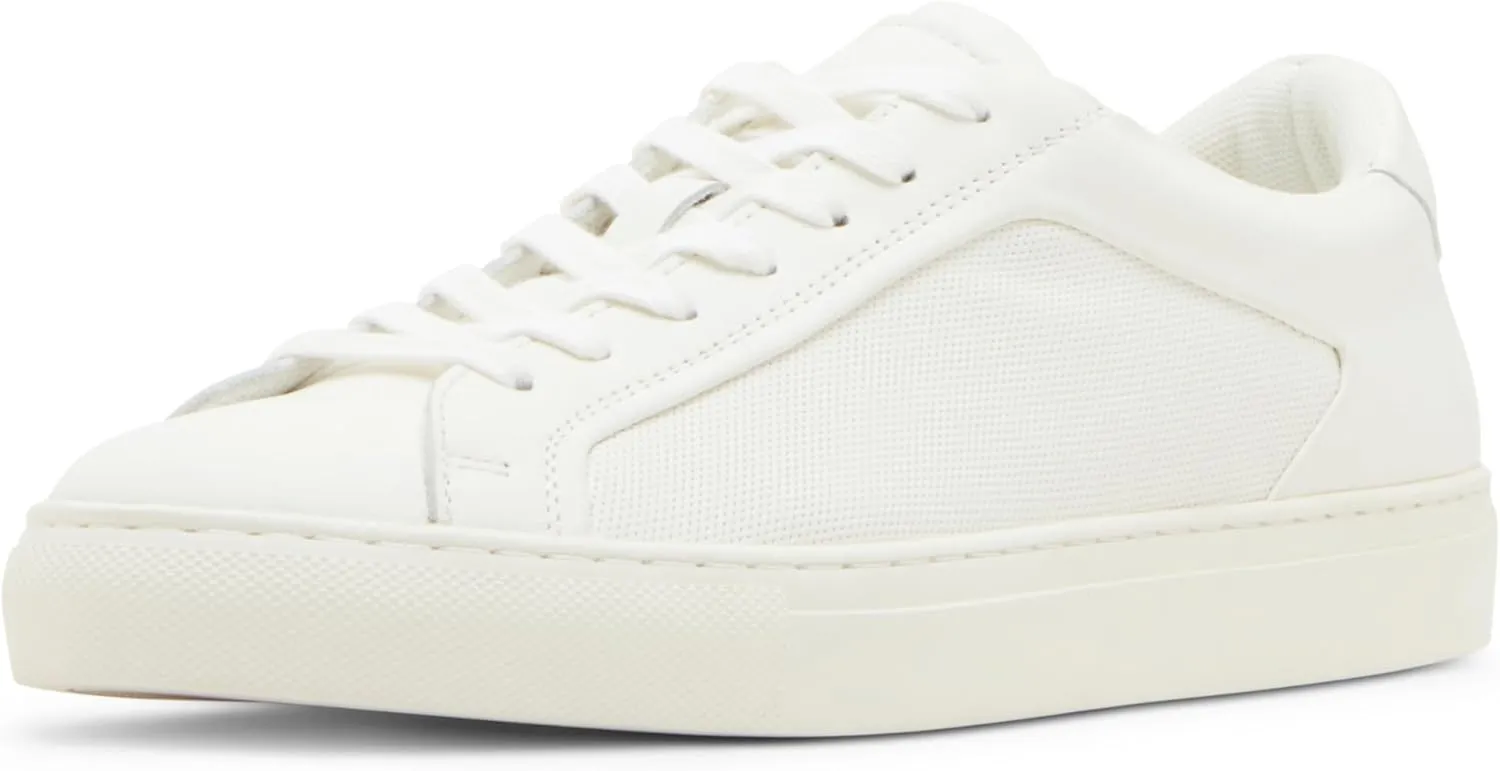 Steve Madden Men's FINNEAS Sneaker, White/White, 13