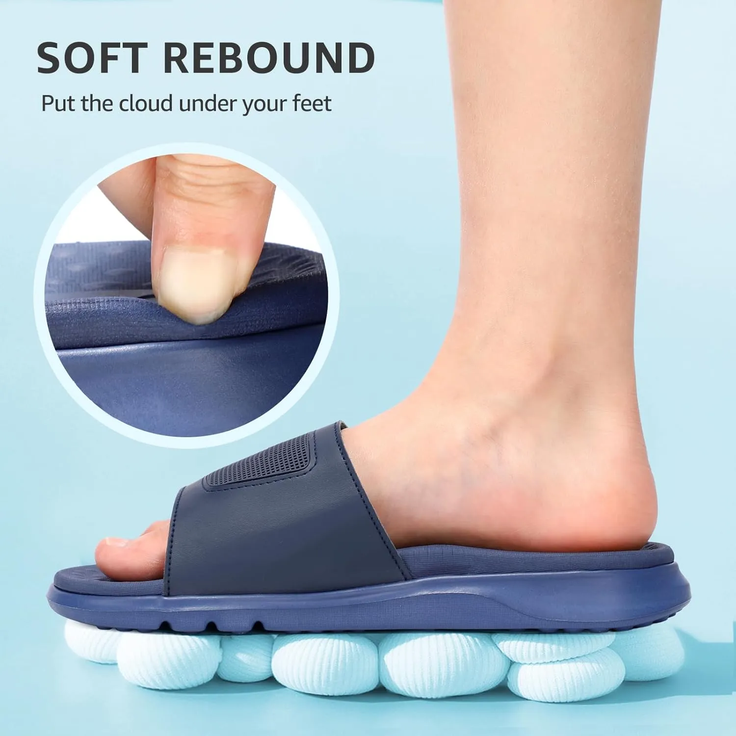 STQ Orthopedic Slides for Womens Arch Support Memory Foam Sandals with Adjustable Hook and Loop for Post Sport Pain Relief