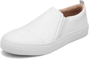 Taos Twin Gore Lux Slip-On Sneakers - Luxe Leather Slip Ons with Curves & Pods Removable Footbed with Arch Support and Metatarsal Support for All Day Comfort and Style