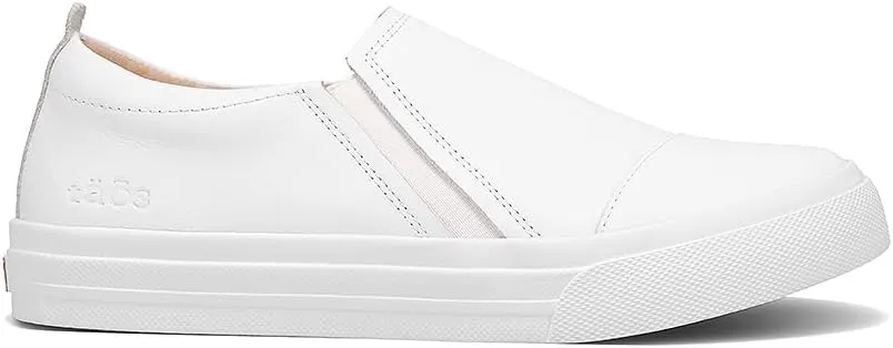 Taos Twin Gore Lux Slip-On Sneakers - Luxe Leather Slip Ons with Curves & Pods Removable Footbed with Arch Support and Metatarsal Support for All Day Comfort and Style