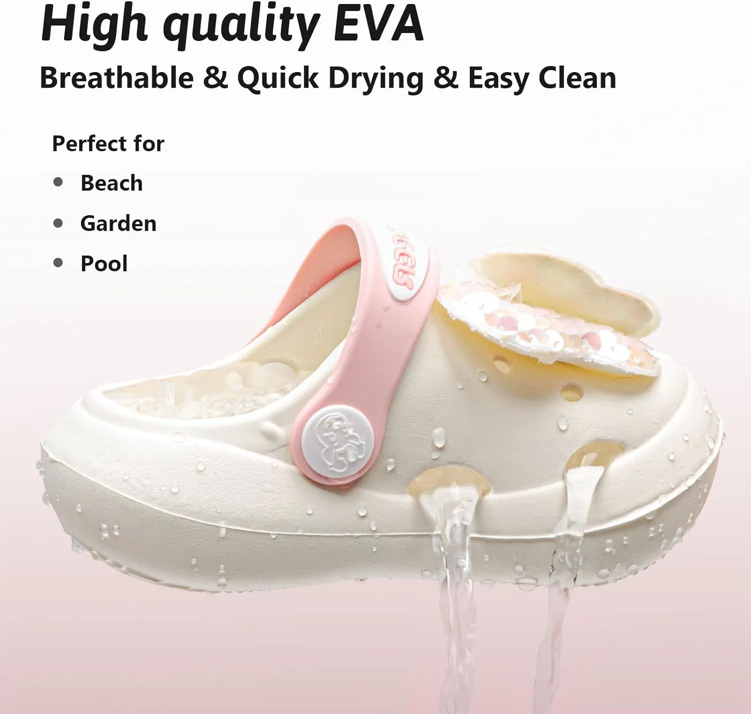 Toddler Girls Garden Clogs Kids Cartoon Beach Slide Sandals(Toddler/Little Kids)