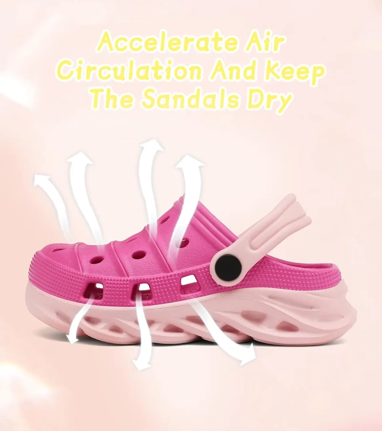 Toddler Kids Clogs Slip on Slide Sandals Slippers for Beach Pool Garden