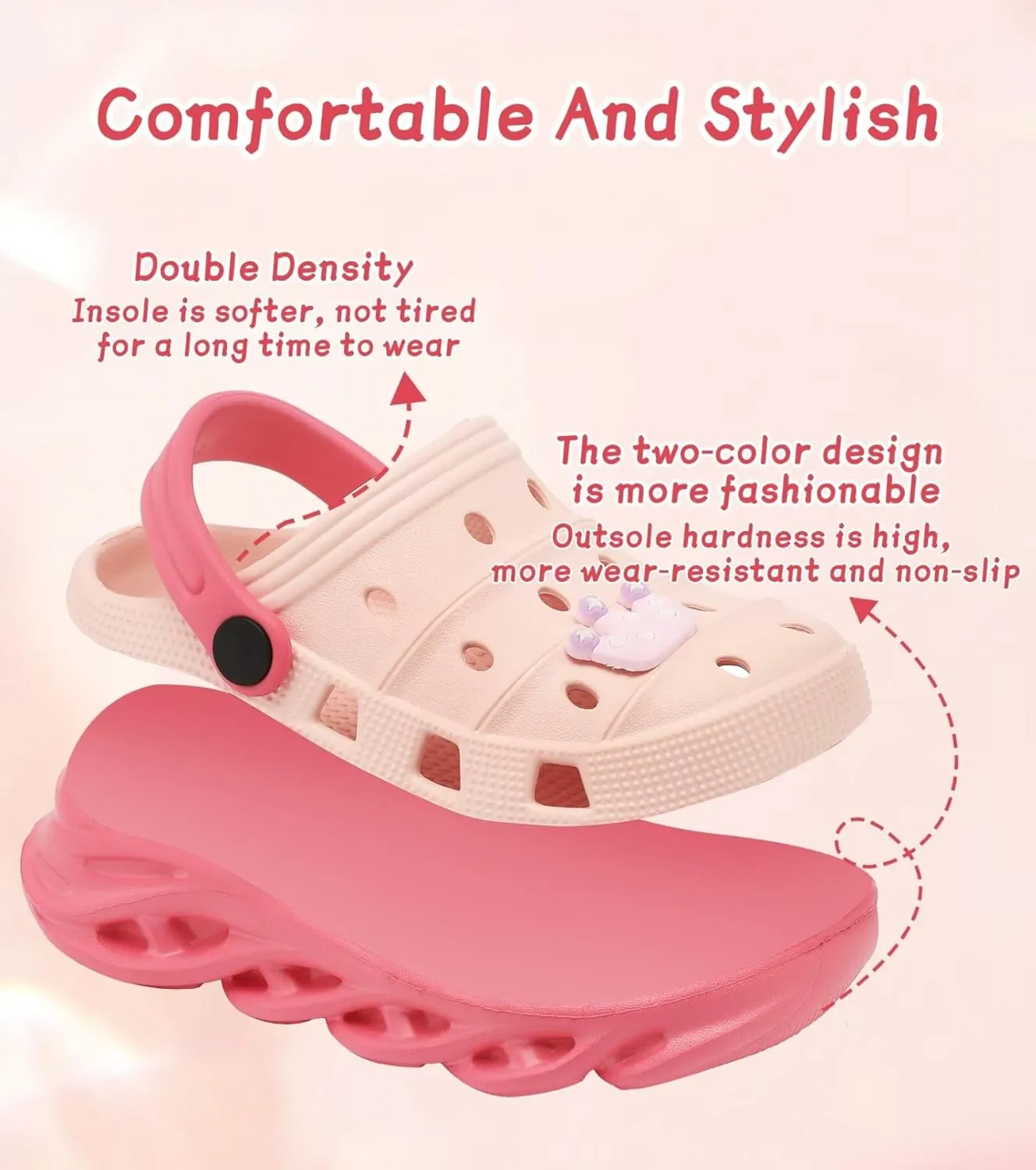 Toddler Kids Clogs Slip on Slide Sandals Slippers for Beach Pool Garden