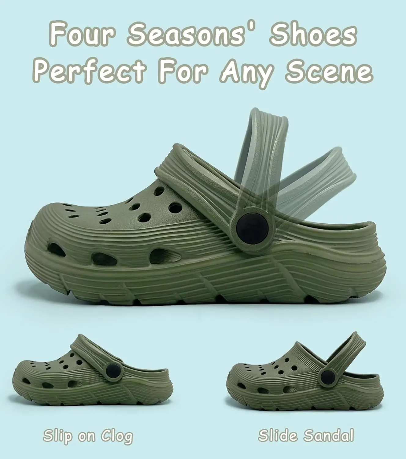 Toddler Kids Garden Clog Slip On Slide Sandals Beach Water Shoes