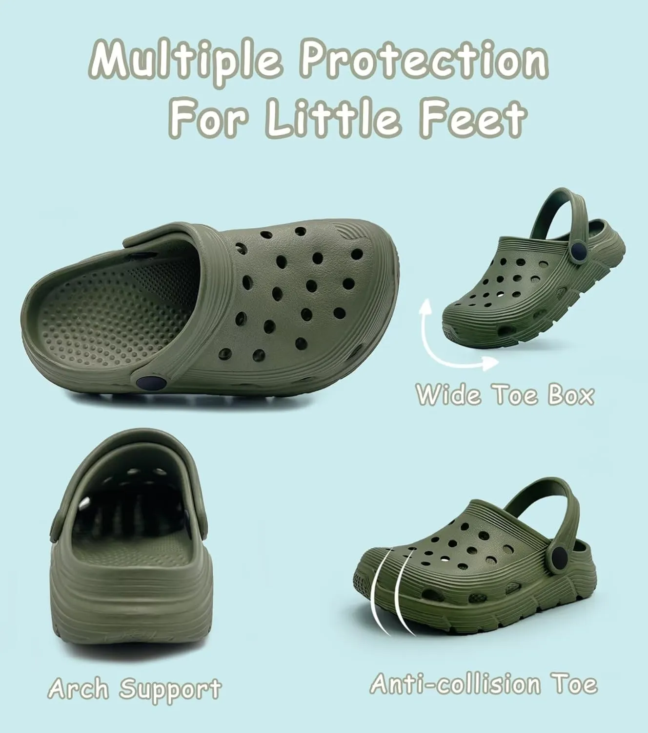 Toddler Kids Garden Clog Slip On Slide Sandals Beach Water Shoes