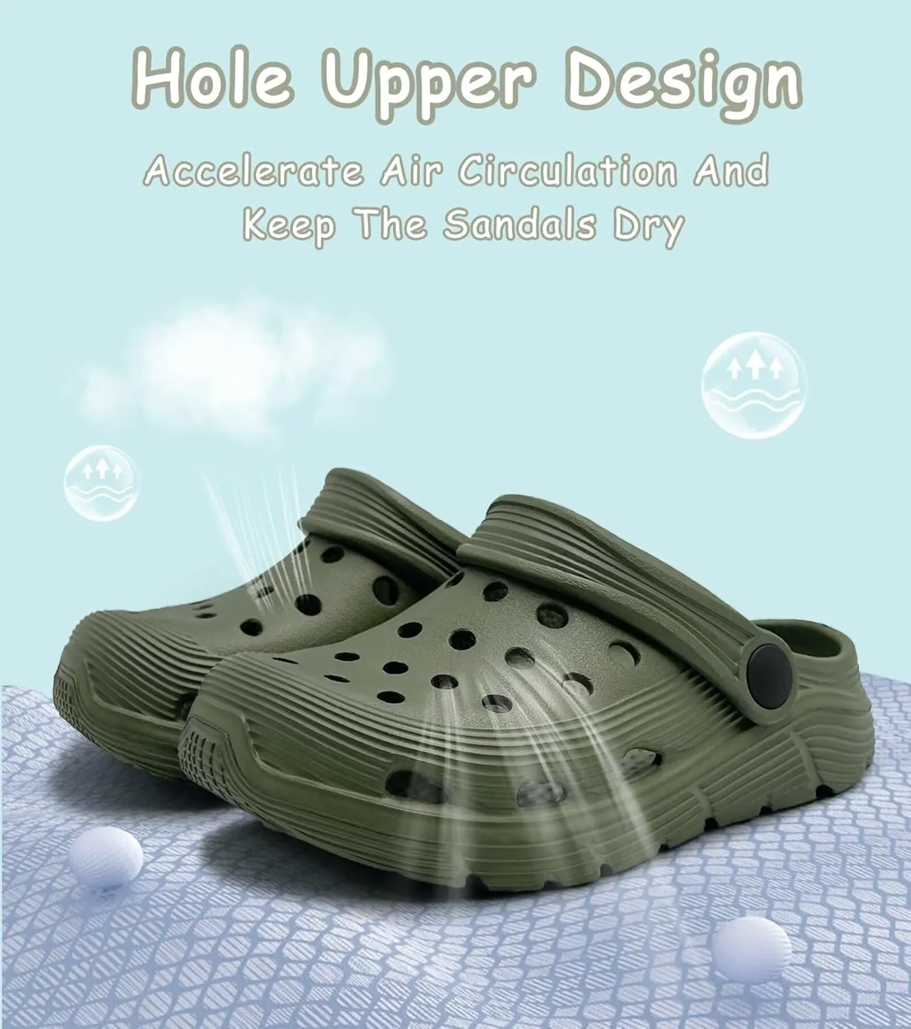 Toddler Kids Garden Clog Slip On Slide Sandals Beach Water Shoes