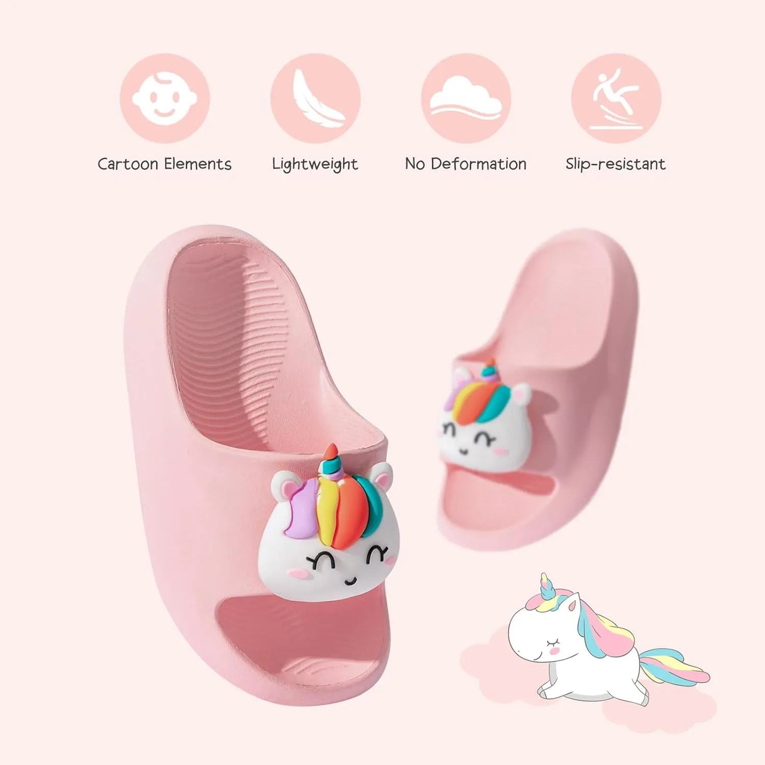 Toddler Slides Girls Boys Slipper Unisex Kids Slide Sandals for Kids Flip Flops Comfy Shower Slippers Beach Garden Shoes