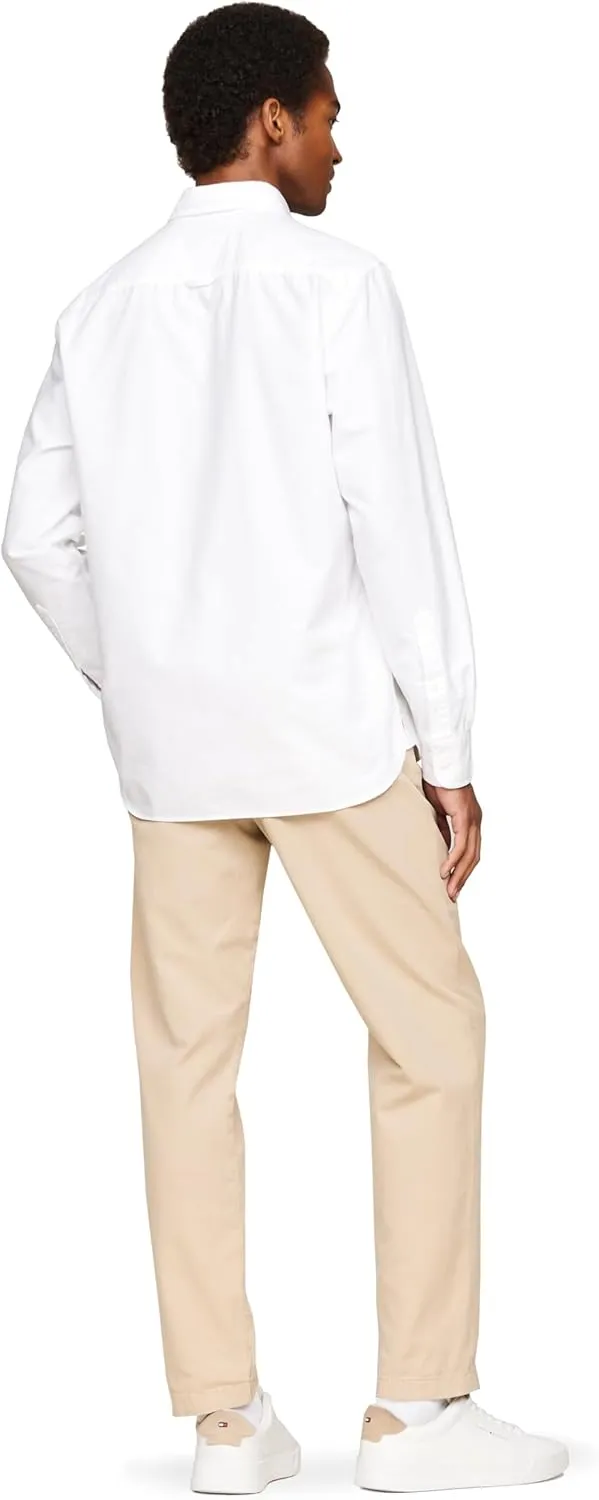 Tommy Hilfiger Long Sleeve Oxford Regular Fit, Men's Button Down Shirts, Also Available in Big and Tall
