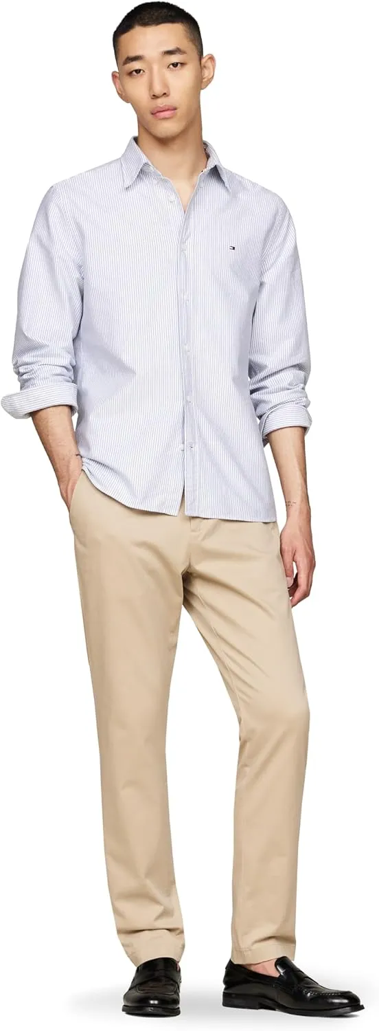 Tommy Hilfiger Long Sleeve Oxford Regular Fit, Men's Button Down Shirts, Also Available in Big and Tall