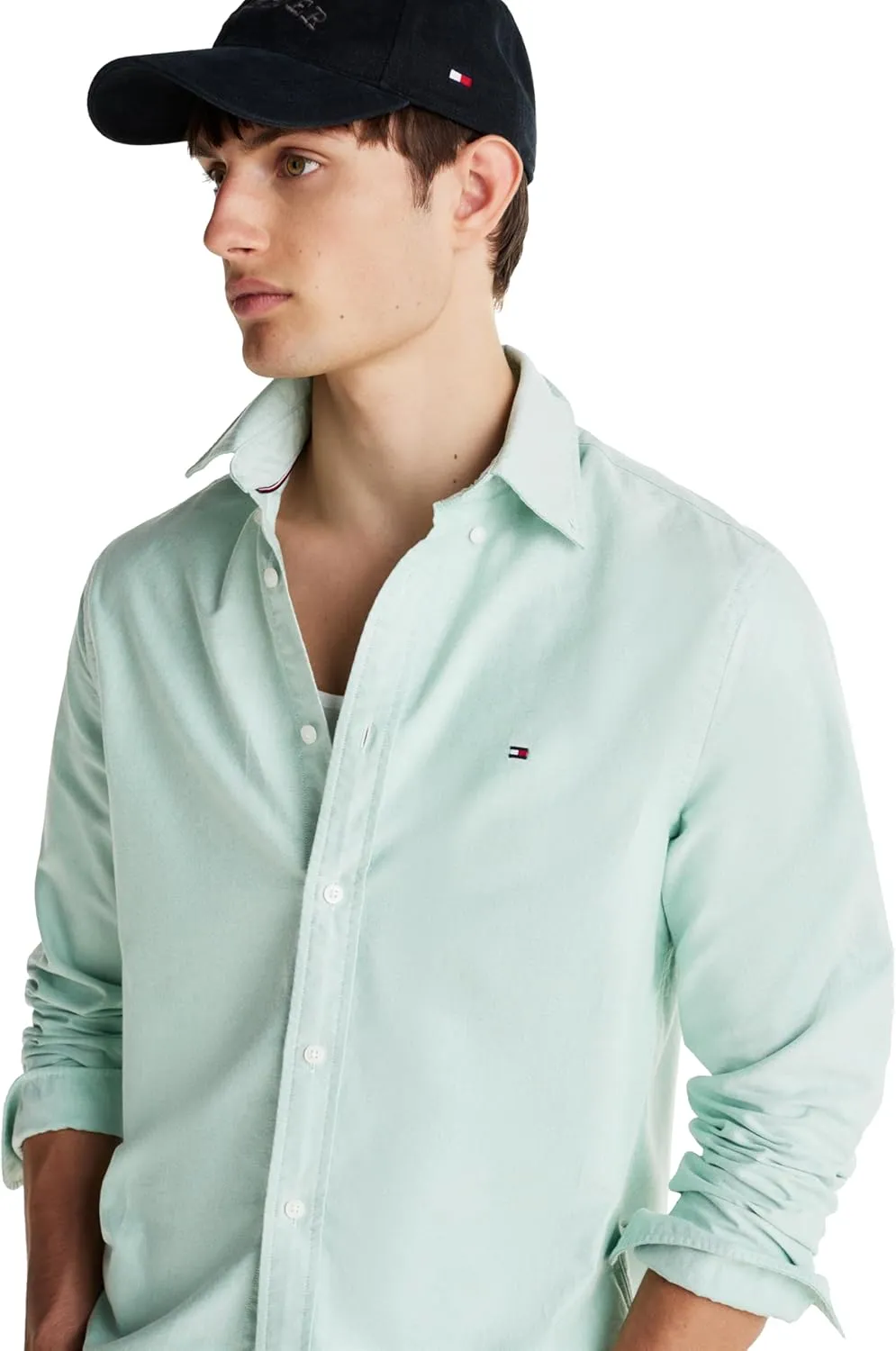 Tommy Hilfiger Long Sleeve Oxford Regular Fit, Men's Button Down Shirts, Also Available in Big and Tall