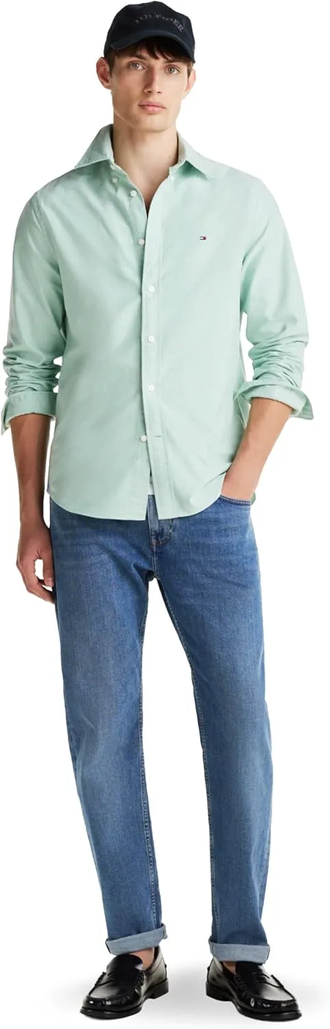 Tommy Hilfiger Long Sleeve Oxford Regular Fit, Men's Button Down Shirts, Also Available in Big and Tall