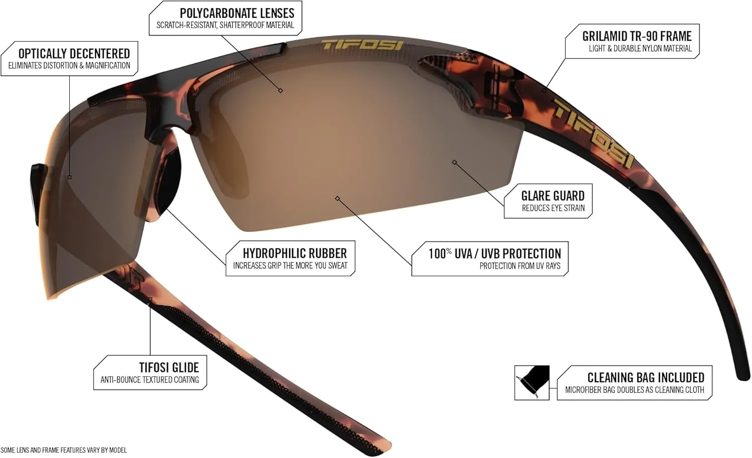 Track Sport Men & Women Sunglasses - Ideal For Baseball, Golf, Pickleball, Running and Tennis - Unisex Glasses