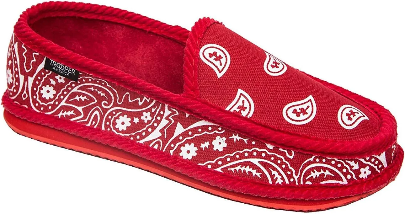 Troooper America KS-002 Bandanna Paisley Slip-On House Shoe Slippers