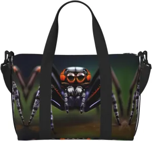 Tropical rainforest spiders Women's Hand-held Crossbody Travel Bag, Casual Handbag with Zipper, Suitable for Work, Travel, Fitness, Travel