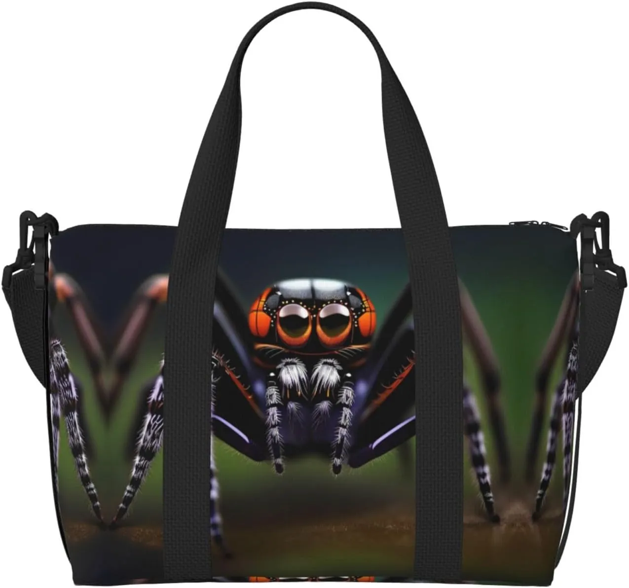 Tropical rainforest spiders Women's Hand-held Crossbody Travel Bag, Casual Handbag with Zipper, Suitable for Work, Travel, Fitness, Travel