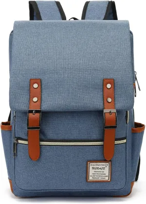 UGRACE Slim Business Laptop Backpack Casual Daypacks College Shoulder Bag for Men Women, Tear Resistant Unique Travelling Backpack Fits up to 15.6 Inch Laptop in Blue