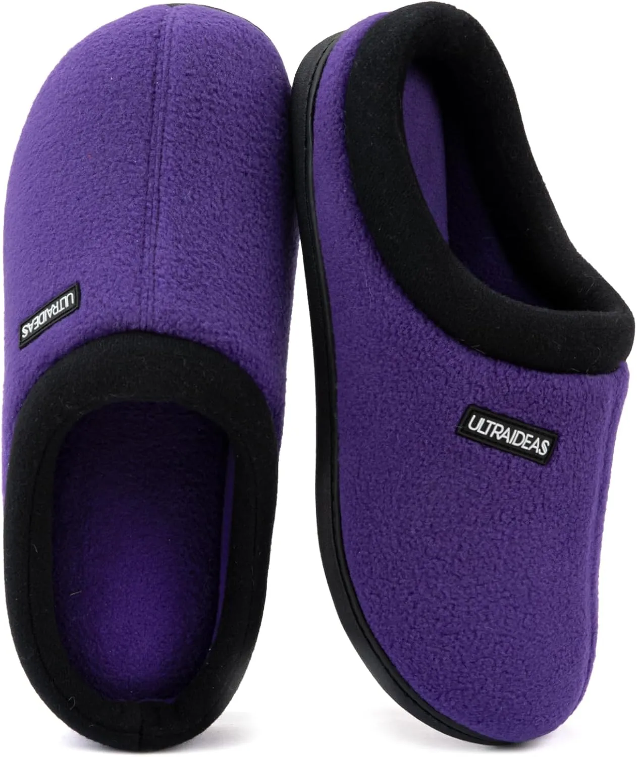 ULTRAIDEAS Women's Cozy Fleece-Lined Memory Foam Slippers with Anti-Slip Rubber Sole for Indoor/Outdoor