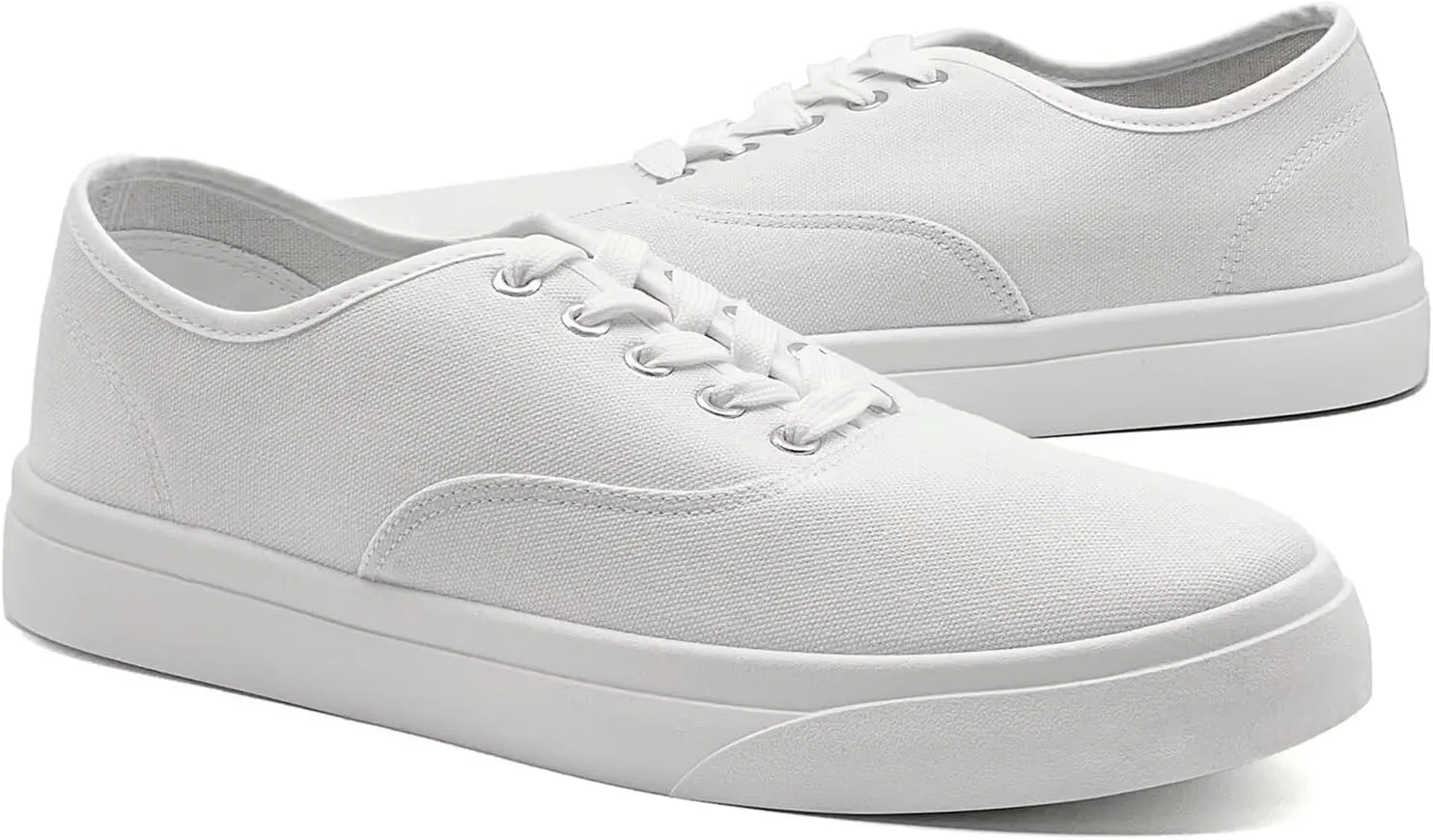 Unisex Low Top Canvas Shoes, Lace-up Canvas Sneakers, Womens Canvas Slip On Shoes, Casual Tennis Shoes for Men - Multiple Colors - Full Size