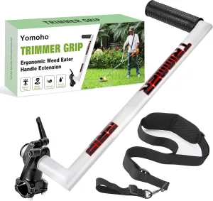 Upgraded Ergonomic Trimmer Grip, String Trimmer Handle, with Trimmer Shoulder Harness, Weed Eater Handle Extension for Trimming, Weedeater Handle Grip for String Trimmer, Lawn Care and Landscaping