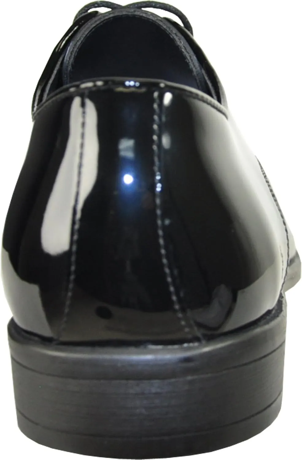 VANGELO Men Dress Shoe Oxford Formal Tuxedo for Prom Wedding - Wide Width Available Black Patent Cognac