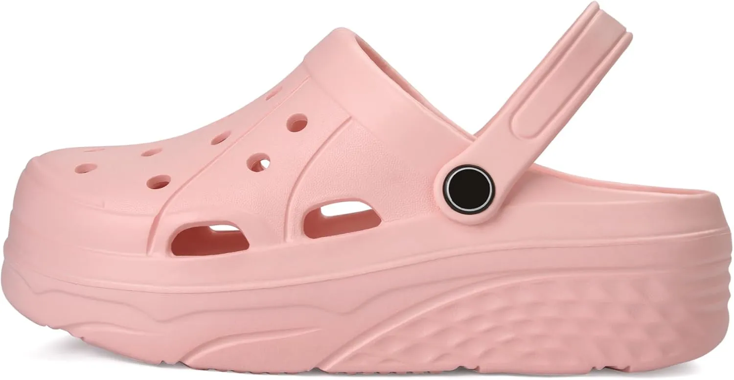 VONMAY Women's Platform Clogs Garden Shoes with Arch Support Comfortable Slip-on Slide Sandals Beach Slippers