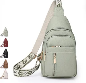 Wbougisay Crossbody Bag, Unisex Large Capacity Anti-Theft Solid Color Crossbody Bag, for Going Out Daily Travel