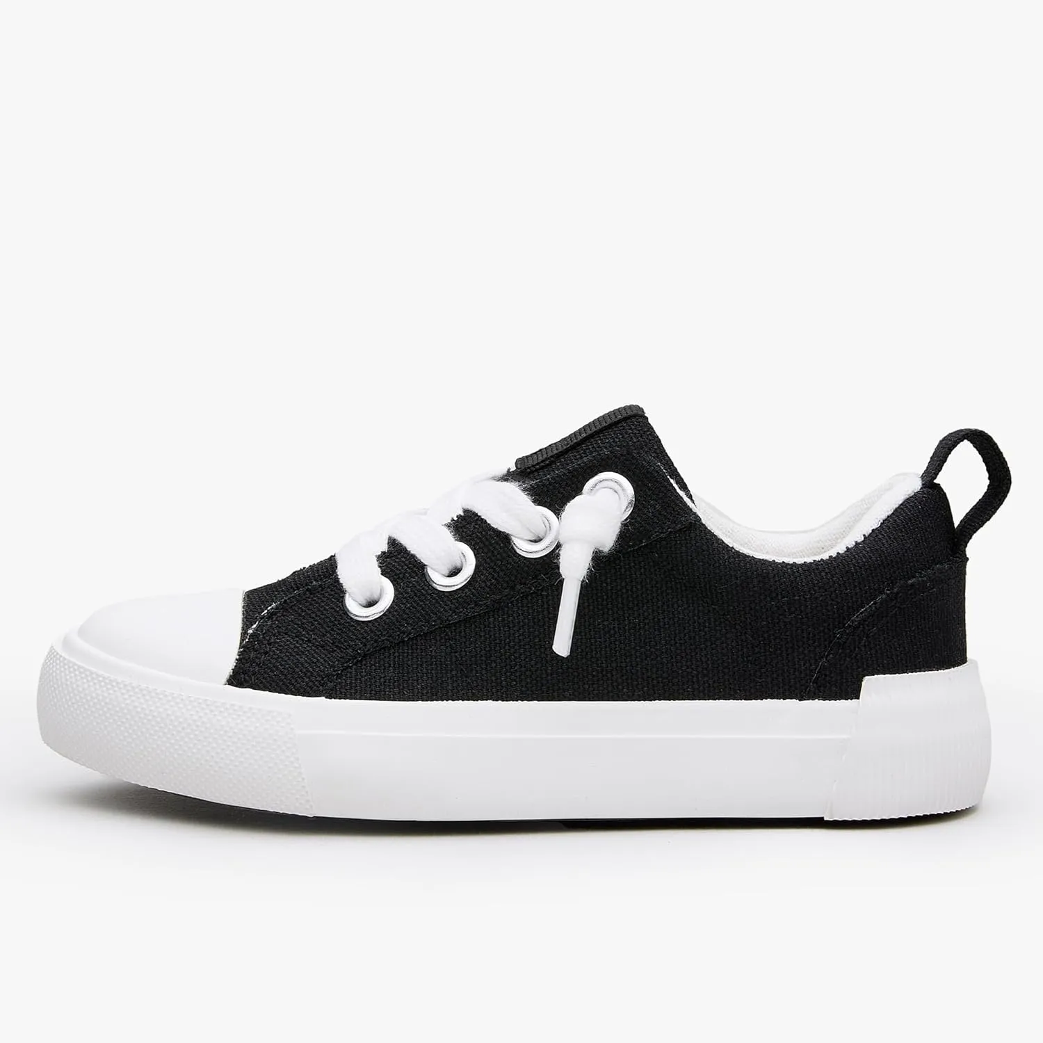 Weestep Kids' Cotton Slip-On Canvas Sneakers - Frayed-Seam Casual Shoes with Optional Laces for Boys and Girls