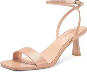 wetkiss Kitten Heels Women Heels Sandals Low Heels Cute Heels Strappy Heels Square Toe Heels Black Nude Gold