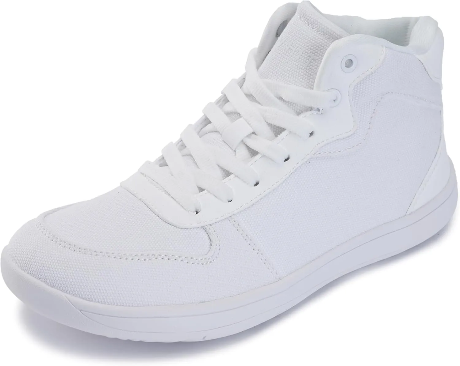 WHITIN Women's High-Top Canvas Minimalist Barefoot Shoes   Wide Toe Box   Zero Drop