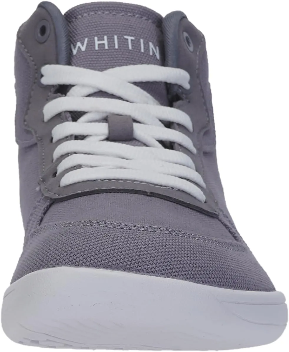 WHITIN Women's High-Top Canvas Minimalist Barefoot Shoes   Wide Toe Box   Zero Drop