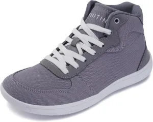 WHITIN Women's High-Top Canvas Minimalist Barefoot Shoes   Wide Toe Box   Zero Drop