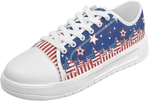 Womens Canvas Sneakers Low-Top Slip Ons Shoes Summer Lace Up Platform Fashion Casual Cute Walking Shoes 5.5-13.5