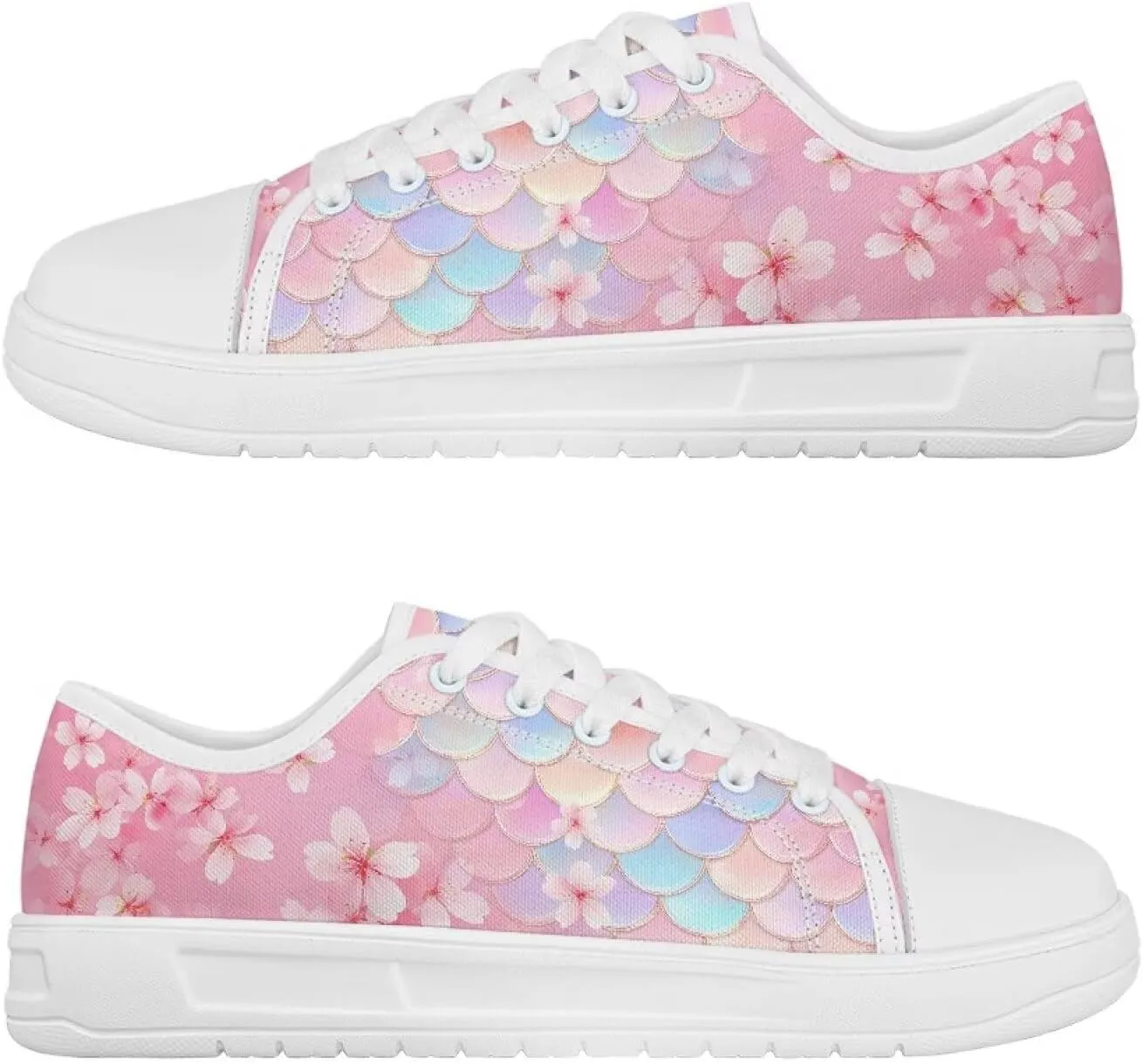 Womens Canvas Sneakers Low-Top Slip Ons Shoes Summer Lace Up Platform Fashion Casual Cute Walking Shoes 5.5-13.5