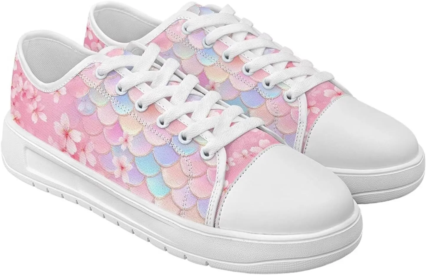 Womens Canvas Sneakers Low-Top Slip Ons Shoes Summer Lace Up Platform Fashion Casual Cute Walking Shoes 5.5-13.5