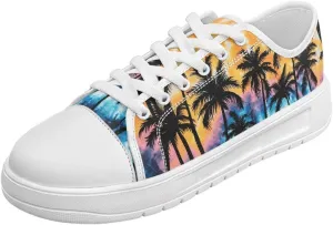 Womens Canvas Sneakers Low-Top Slip Ons Shoes Summer Lace Up Platform Fashion Casual Cute Walking Shoes 5.5-13.5