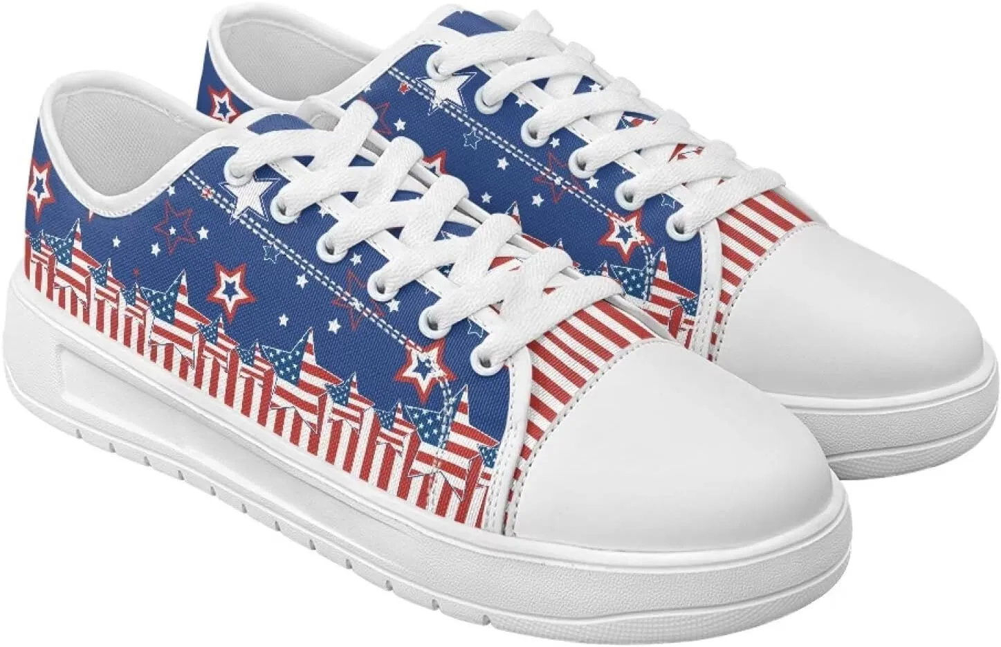 Womens Canvas Sneakers Low-Top Slip Ons Shoes Summer Lace Up Platform Fashion Casual Cute Walking Shoes 5.5-13.5
