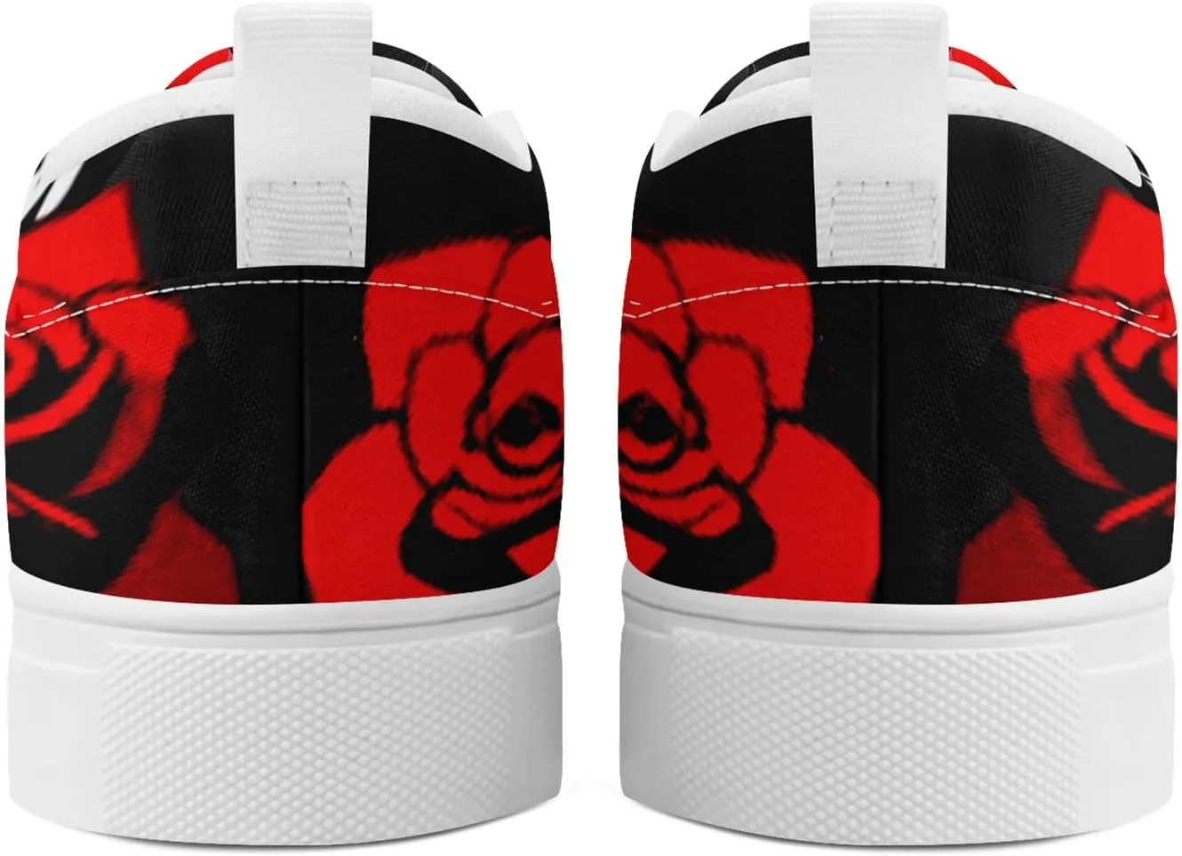 Women's Gothic Skull Canvas Slip-On Flat Shoes Men's Low top Dark Art Rose Stylish Sneakers Comfort Fashion Streetwear